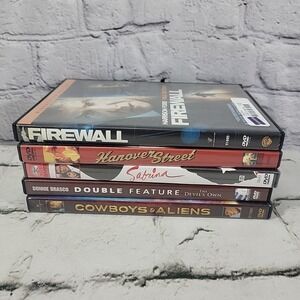 Harrison Ford Movies DVD Lot Of 5 Sabrina Hanover Street Firewall Devils Own‎
